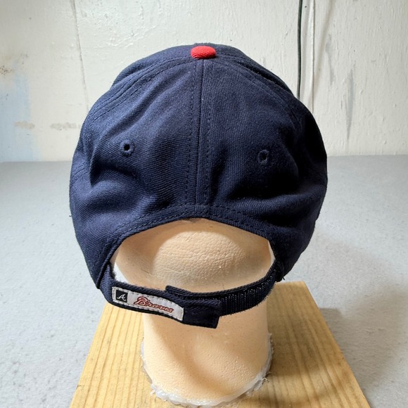 New Era Atlanta Braves MLB Baseball Cap Navy Red Embroidered Logo Adjustable Fit - Picture 5 of 8